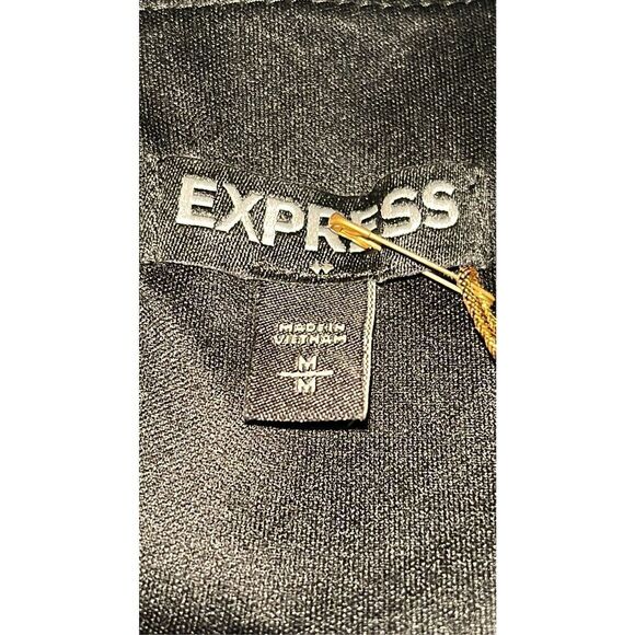 Express Women’s Medium Fit & Flare Black & Multi Color Striped Midi Dress - Picture 6 of 9